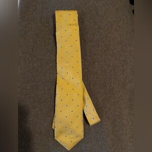 Thomas Pink Yellow Tie with Blue Dots